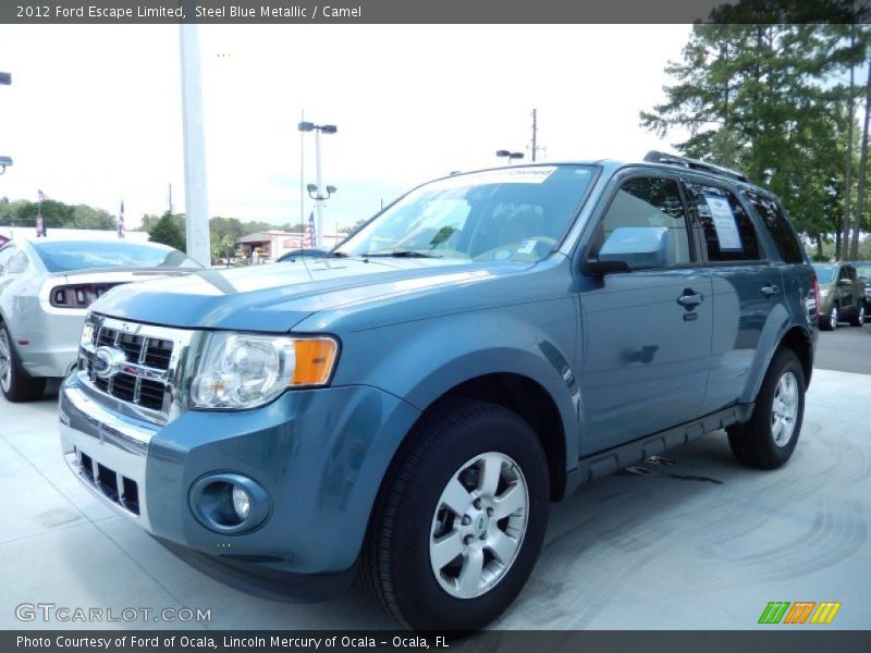 Steel Blue Metallic / Camel 2012 Ford Escape Limited