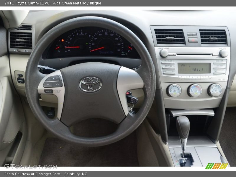 Aloe Green Metallic / Bisque 2011 Toyota Camry LE V6