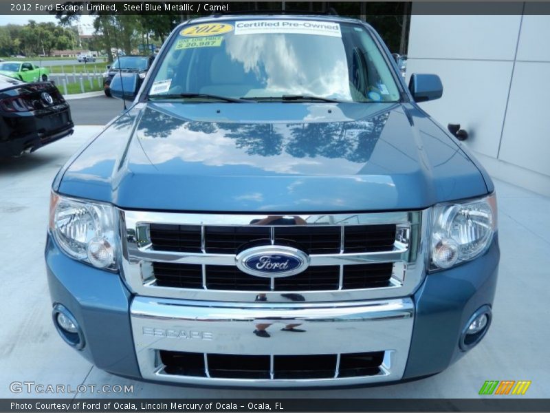 Steel Blue Metallic / Camel 2012 Ford Escape Limited