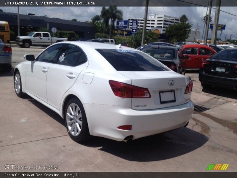 Starfire White Pearl / Ecru Beige 2010 Lexus IS 250