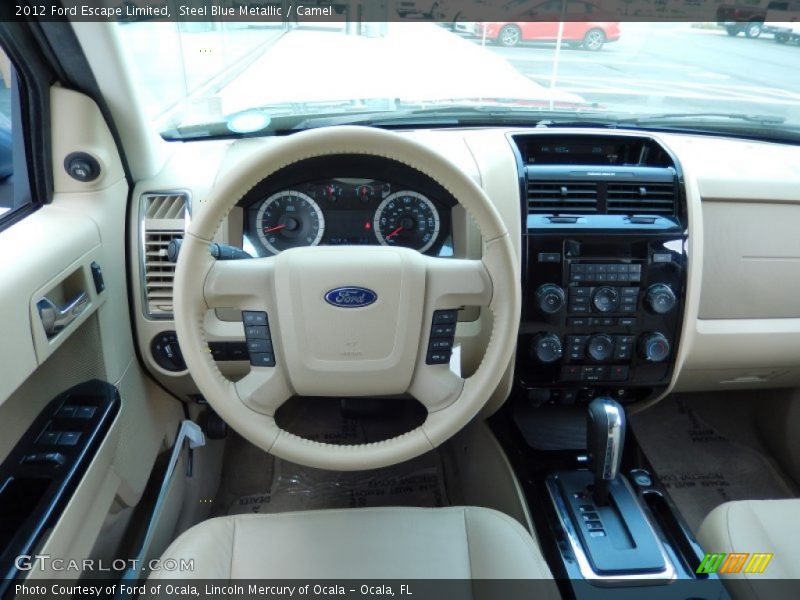 Steel Blue Metallic / Camel 2012 Ford Escape Limited