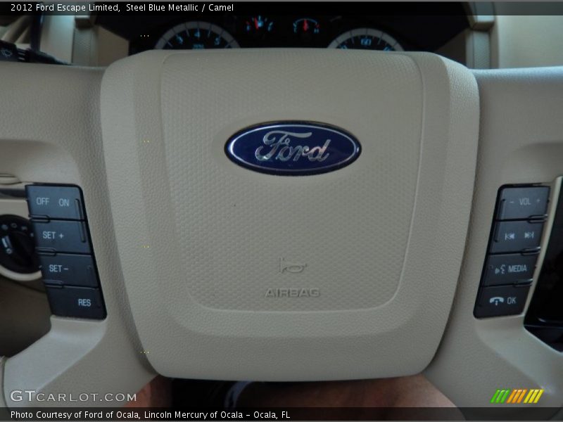Steel Blue Metallic / Camel 2012 Ford Escape Limited
