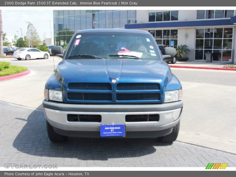 Intense Blue Pearlcoat / Mist Gray 2000 Dodge Ram 1500 ST Extended Cab