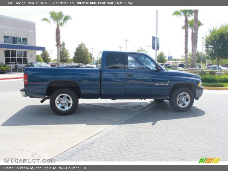 Intense Blue Pearlcoat / Mist Gray 2000 Dodge Ram 1500 ST Extended Cab