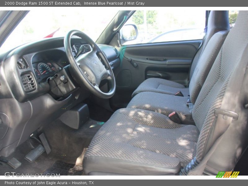 Intense Blue Pearlcoat / Mist Gray 2000 Dodge Ram 1500 ST Extended Cab