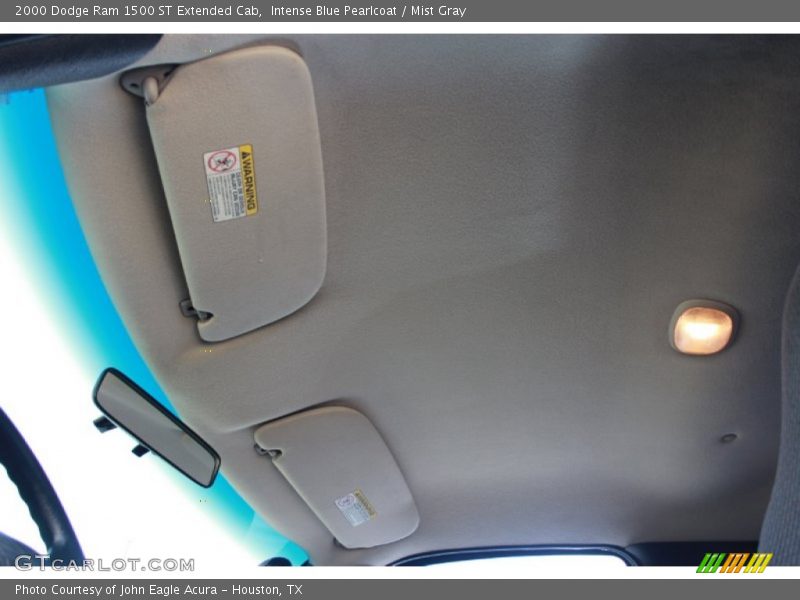 Intense Blue Pearlcoat / Mist Gray 2000 Dodge Ram 1500 ST Extended Cab