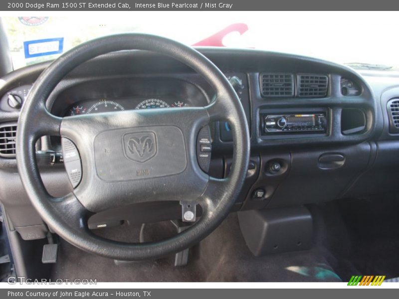 Intense Blue Pearlcoat / Mist Gray 2000 Dodge Ram 1500 ST Extended Cab
