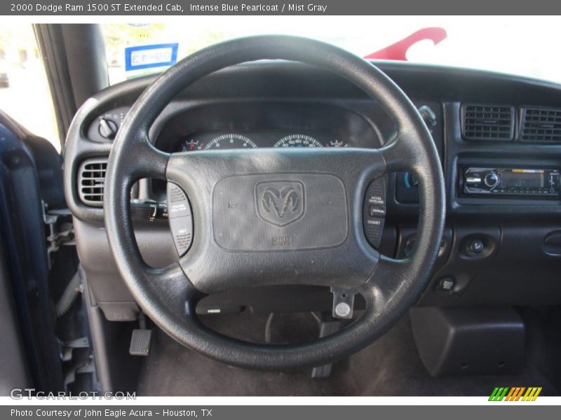 Intense Blue Pearlcoat / Mist Gray 2000 Dodge Ram 1500 ST Extended Cab