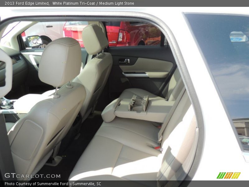White Platinum Tri-Coat / Medium Light Stone 2013 Ford Edge Limited