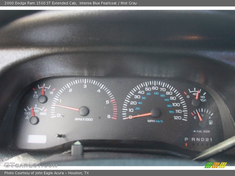 Intense Blue Pearlcoat / Mist Gray 2000 Dodge Ram 1500 ST Extended Cab