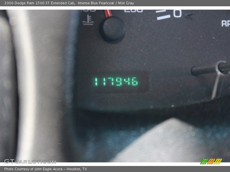 Intense Blue Pearlcoat / Mist Gray 2000 Dodge Ram 1500 ST Extended Cab