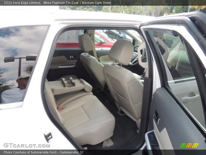 White Platinum Tri-Coat / Medium Light Stone 2013 Ford Edge Limited