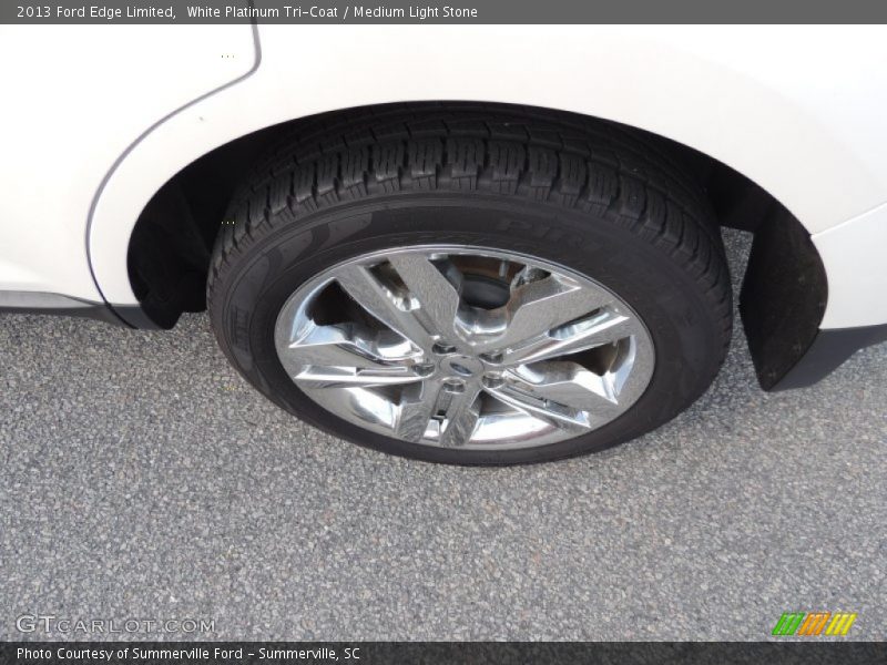 White Platinum Tri-Coat / Medium Light Stone 2013 Ford Edge Limited