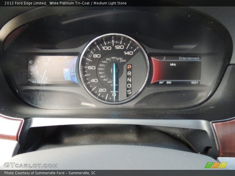 White Platinum Tri-Coat / Medium Light Stone 2013 Ford Edge Limited