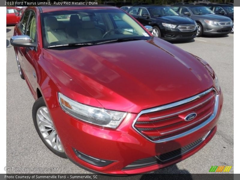 Ruby Red Metallic / Dune 2013 Ford Taurus Limited