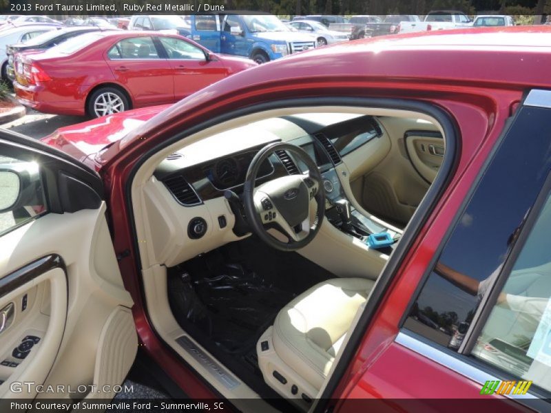 Ruby Red Metallic / Dune 2013 Ford Taurus Limited