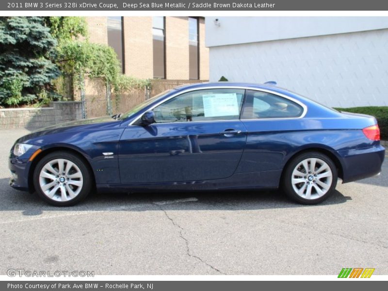 Deep Sea Blue Metallic / Saddle Brown Dakota Leather 2011 BMW 3 Series 328i xDrive Coupe
