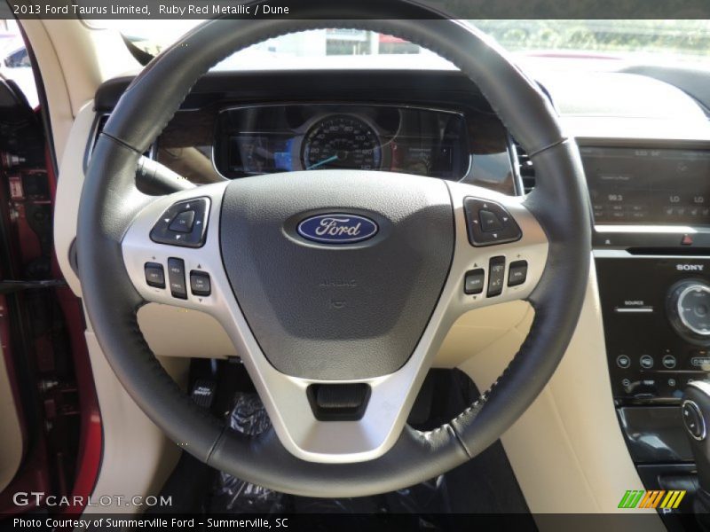Ruby Red Metallic / Dune 2013 Ford Taurus Limited