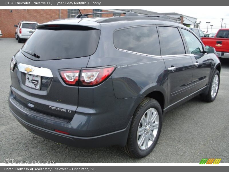 Cyber Grey Metallic / Ebony 2014 Chevrolet Traverse LT