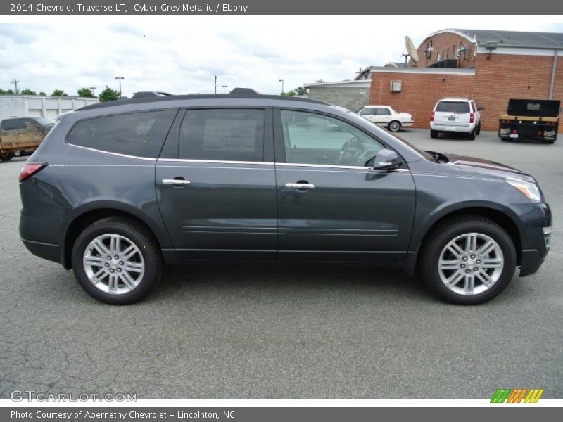 Cyber Grey Metallic / Ebony 2014 Chevrolet Traverse LT