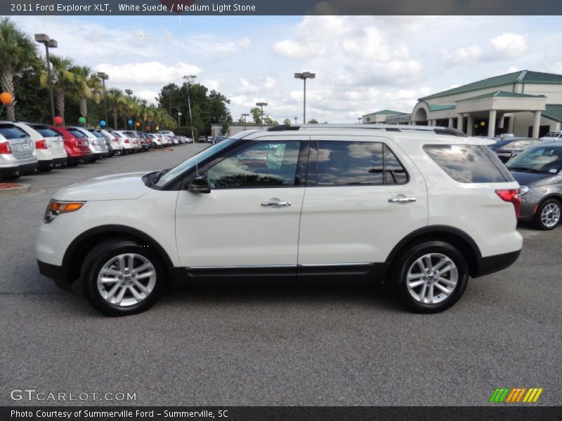 White Suede / Medium Light Stone 2011 Ford Explorer XLT
