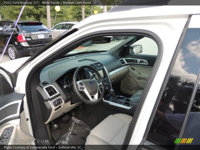 White Suede / Medium Light Stone 2011 Ford Explorer XLT