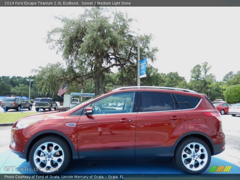 Sunset / Medium Light Stone 2014 Ford Escape Titanium 2.0L EcoBoost