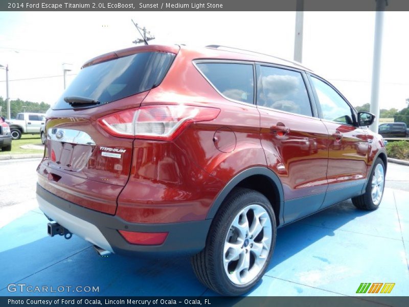 Sunset / Medium Light Stone 2014 Ford Escape Titanium 2.0L EcoBoost