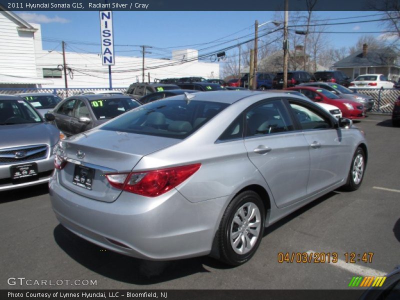Radiant Silver / Gray 2011 Hyundai Sonata GLS