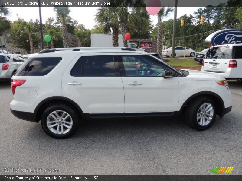 White Suede / Medium Light Stone 2011 Ford Explorer XLT
