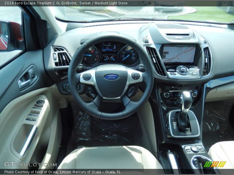 Sunset / Medium Light Stone 2014 Ford Escape Titanium 2.0L EcoBoost