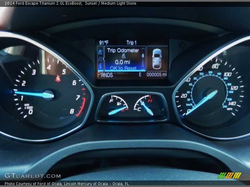 Sunset / Medium Light Stone 2014 Ford Escape Titanium 2.0L EcoBoost