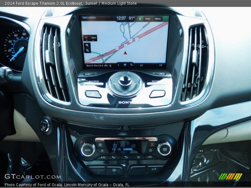 Sunset / Medium Light Stone 2014 Ford Escape Titanium 2.0L EcoBoost