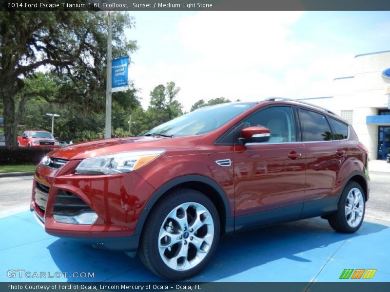 Sunset / Medium Light Stone 2014 Ford Escape Titanium 1.6L EcoBoost