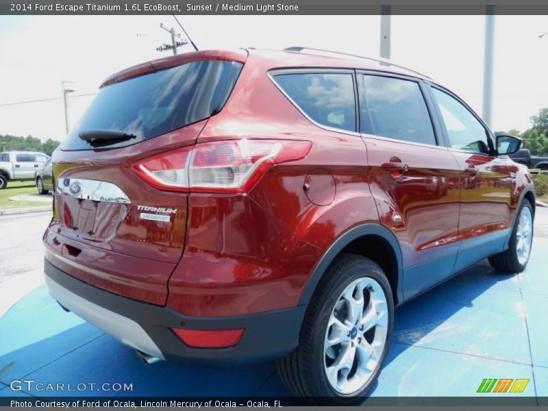 Sunset / Medium Light Stone 2014 Ford Escape Titanium 1.6L EcoBoost