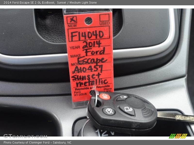 Sunset / Medium Light Stone 2014 Ford Escape SE 2.0L EcoBoost