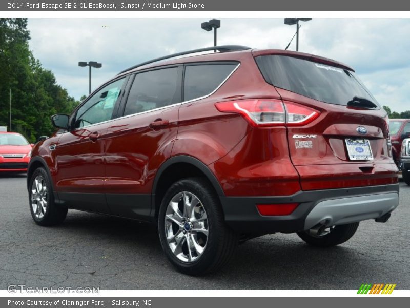 Sunset / Medium Light Stone 2014 Ford Escape SE 2.0L EcoBoost