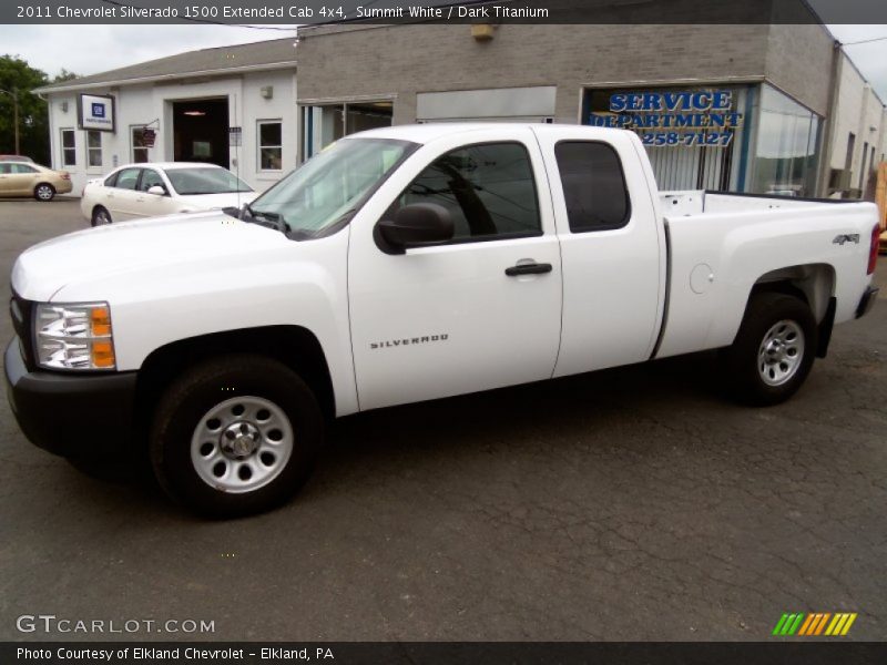 Summit White / Dark Titanium 2011 Chevrolet Silverado 1500 Extended Cab 4x4