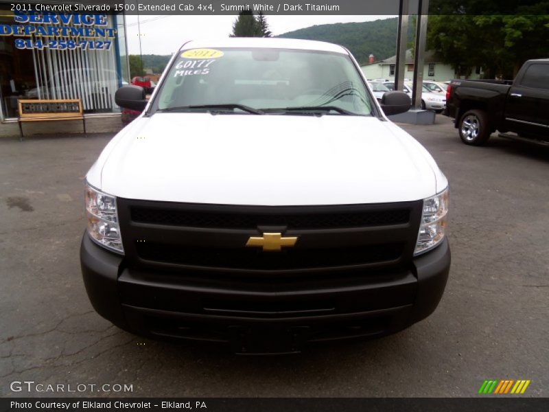 Summit White / Dark Titanium 2011 Chevrolet Silverado 1500 Extended Cab 4x4