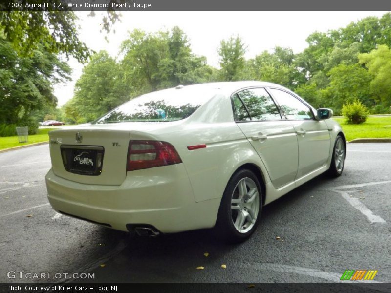 White Diamond Pearl / Taupe 2007 Acura TL 3.2