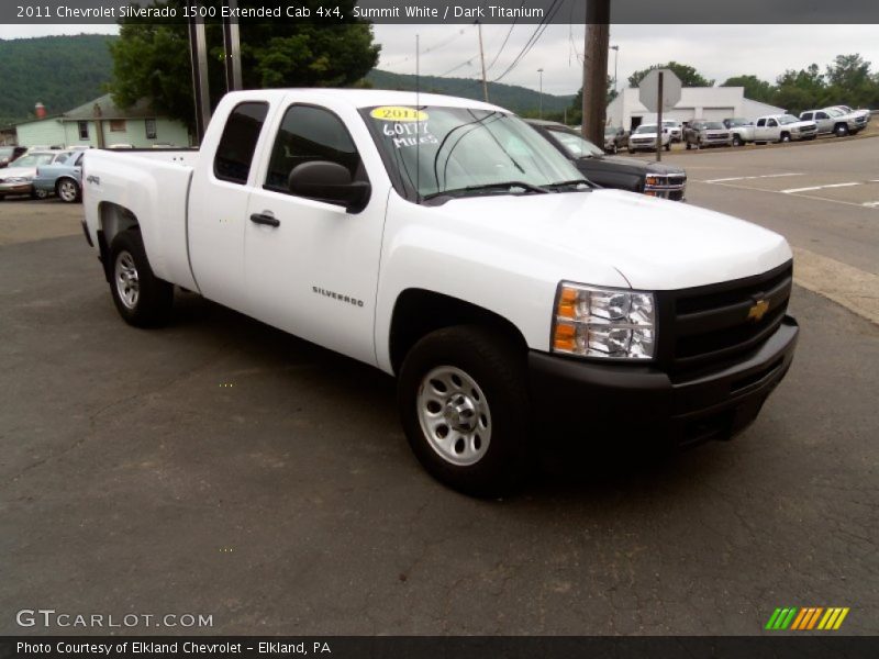 Summit White / Dark Titanium 2011 Chevrolet Silverado 1500 Extended Cab 4x4