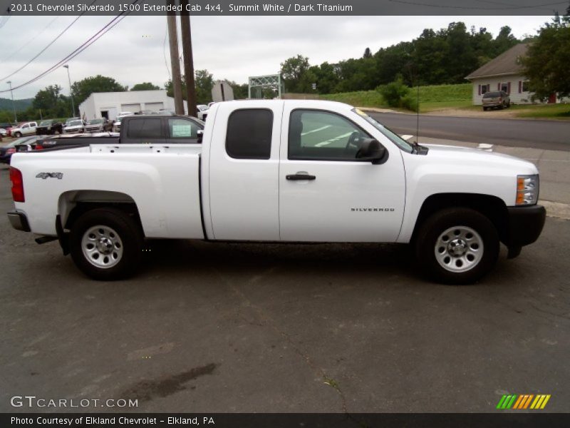 Summit White / Dark Titanium 2011 Chevrolet Silverado 1500 Extended Cab 4x4