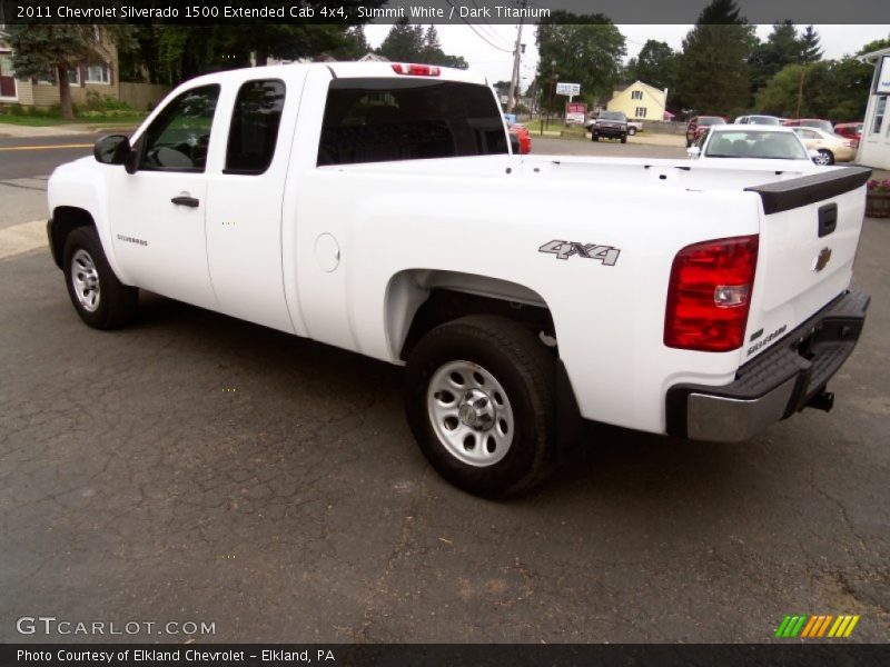 Summit White / Dark Titanium 2011 Chevrolet Silverado 1500 Extended Cab 4x4