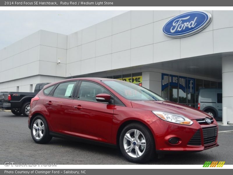 Ruby Red / Medium Light Stone 2014 Ford Focus SE Hatchback