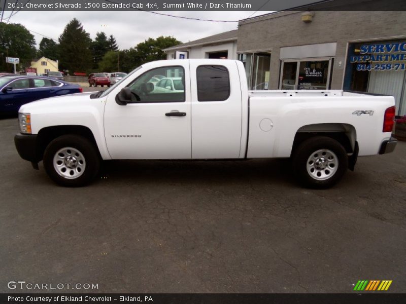 Summit White / Dark Titanium 2011 Chevrolet Silverado 1500 Extended Cab 4x4