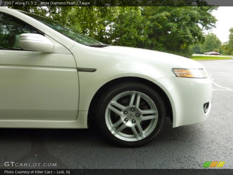 White Diamond Pearl / Taupe 2007 Acura TL 3.2