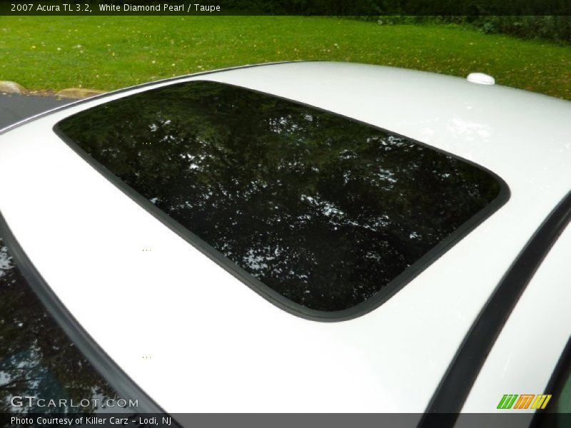 White Diamond Pearl / Taupe 2007 Acura TL 3.2