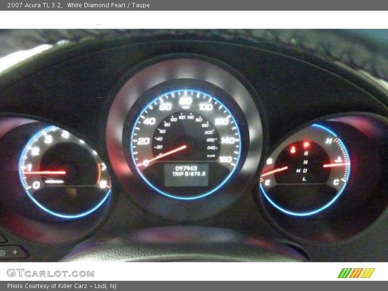White Diamond Pearl / Taupe 2007 Acura TL 3.2
