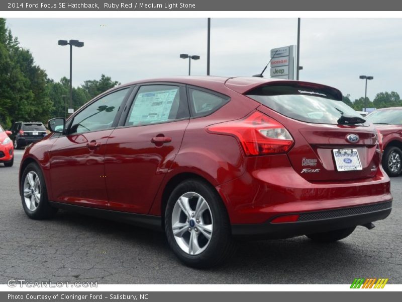 Ruby Red / Medium Light Stone 2014 Ford Focus SE Hatchback
