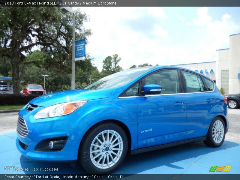Blue Candy / Medium Light Stone 2013 Ford C-Max Hybrid SEL